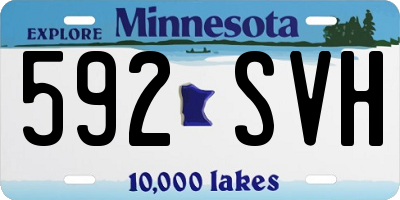 MN license plate 592SVH