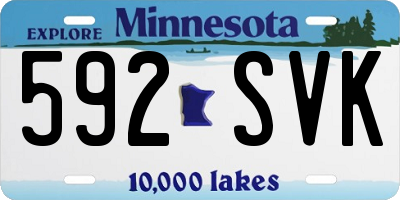 MN license plate 592SVK