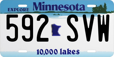 MN license plate 592SVW