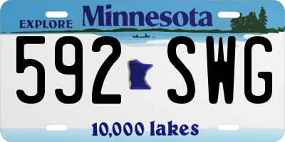 MN license plate 592SWG
