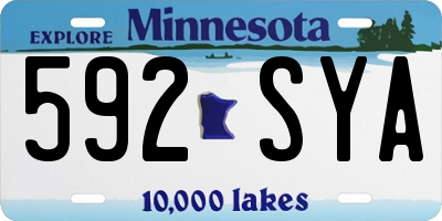 MN license plate 592SYA