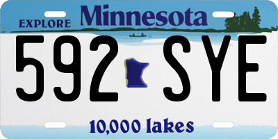 MN license plate 592SYE