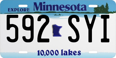 MN license plate 592SYI
