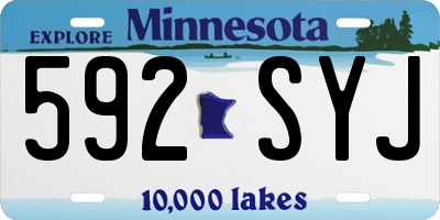 MN license plate 592SYJ