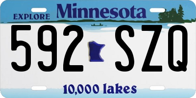 MN license plate 592SZQ