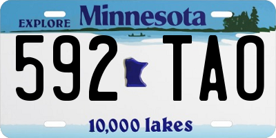 MN license plate 592TAO