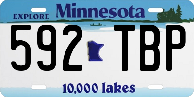 MN license plate 592TBP
