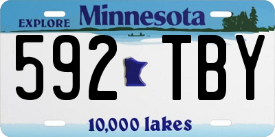 MN license plate 592TBY