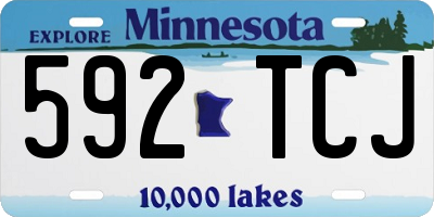 MN license plate 592TCJ