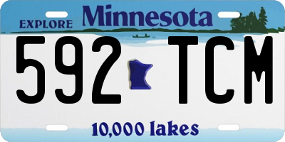 MN license plate 592TCM