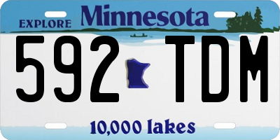 MN license plate 592TDM