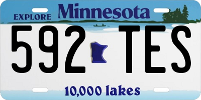 MN license plate 592TES
