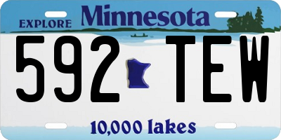 MN license plate 592TEW