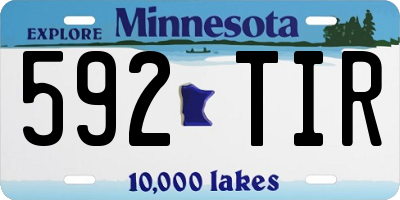 MN license plate 592TIR