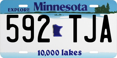 MN license plate 592TJA