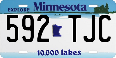 MN license plate 592TJC