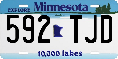 MN license plate 592TJD