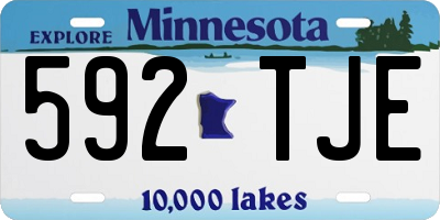 MN license plate 592TJE