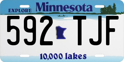 MN license plate 592TJF