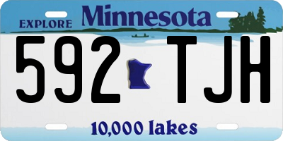 MN license plate 592TJH