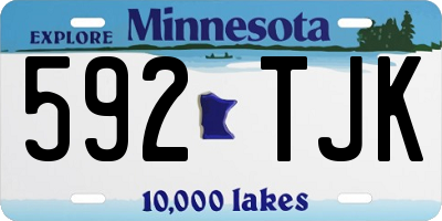 MN license plate 592TJK