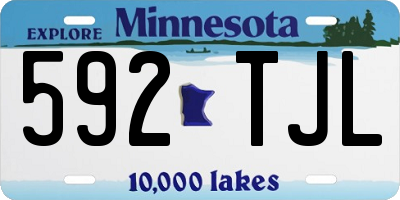 MN license plate 592TJL