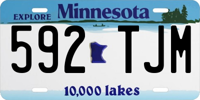 MN license plate 592TJM