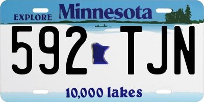 MN license plate 592TJN