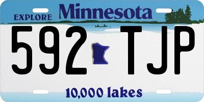 MN license plate 592TJP