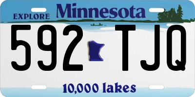 MN license plate 592TJQ