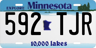 MN license plate 592TJR
