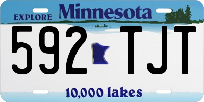 MN license plate 592TJT