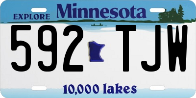 MN license plate 592TJW