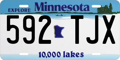 MN license plate 592TJX