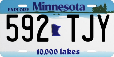 MN license plate 592TJY