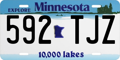 MN license plate 592TJZ