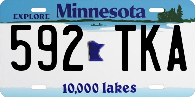 MN license plate 592TKA