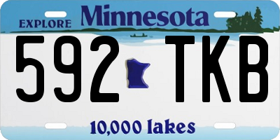 MN license plate 592TKB