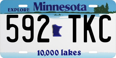 MN license plate 592TKC