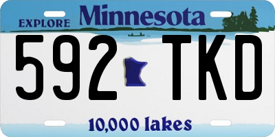 MN license plate 592TKD