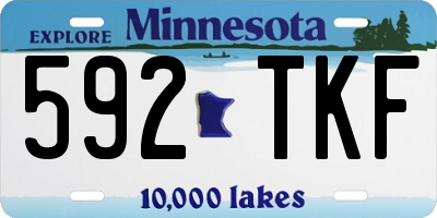 MN license plate 592TKF