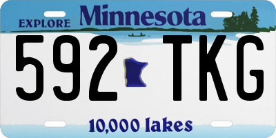 MN license plate 592TKG