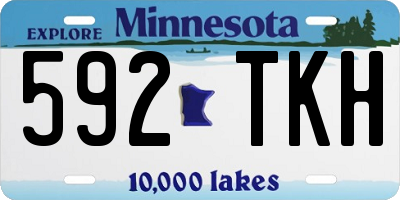 MN license plate 592TKH