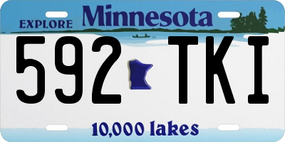 MN license plate 592TKI