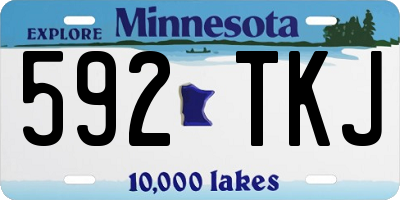 MN license plate 592TKJ