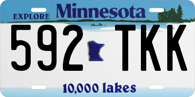 MN license plate 592TKK