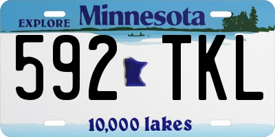 MN license plate 592TKL