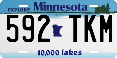 MN license plate 592TKM