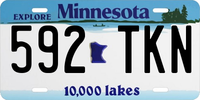 MN license plate 592TKN