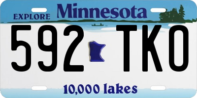 MN license plate 592TKO